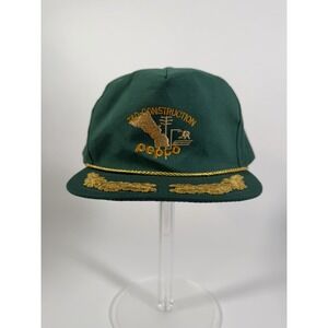 Vintage Pepco T&D Construction- Scrambled Eggs Rope Hat Snapback 1980s -US Made
